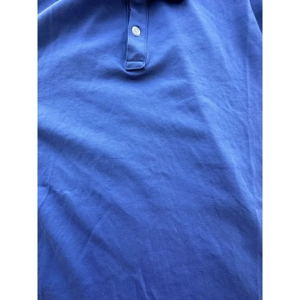 Banana Republic‎ Shirt Mens Large Blue Polo Luxury Tough Performance Cotton